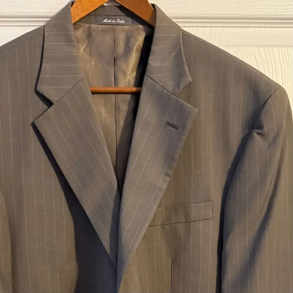Oscar de la Renta Wool Blazer Mens Size 44R Tailored Fit Sport Coat